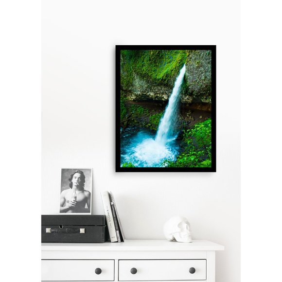 Ponytail Falls, Oregon Waterfall Wall Art Design Poster Print Decor for Home - Picture 3 of 9
